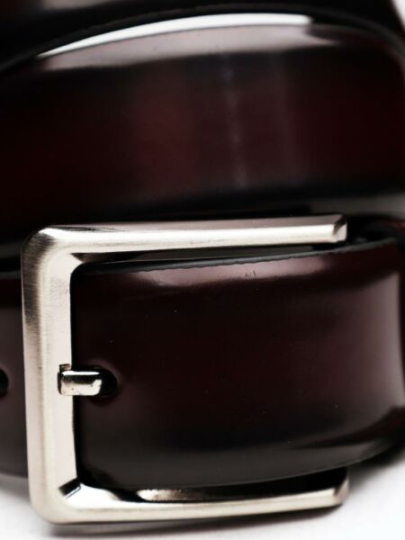 CLARED RED LION BELT BORDO HAKİKİ DERİ AYAKKABI BORDO AÇMA - 100CM