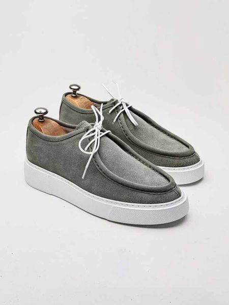 İBAY 624 TOMMY WATER GREEN SUEDE MEN'S LEATHER DAILY SHOES WATER GREEN - 39