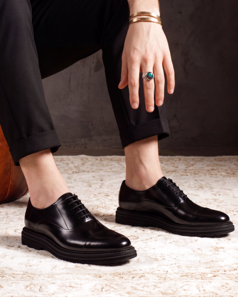 BLACK-X AMSTERDAM HAKİKİ DERİ RAHAT ERKEK KLASİK AYAKKABI 45 - BLACK X