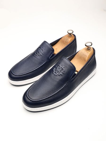 MARINEBLAU LOONY DUNKELBLAU ECHTLEDER BEQUEME HERRENSCHUHE DUNKELBLAU - 45