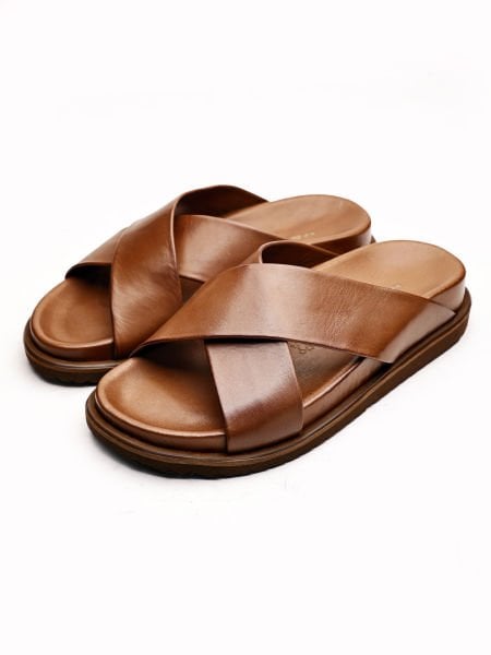 COFFEE CANVAS HAKİKİ DERİ ERKEK SANDALET