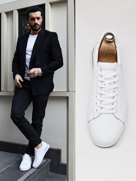 İBAY 2248 MARCO COMFORTABLE MEN'S DAILY WHITE SHOES WHITE - 40