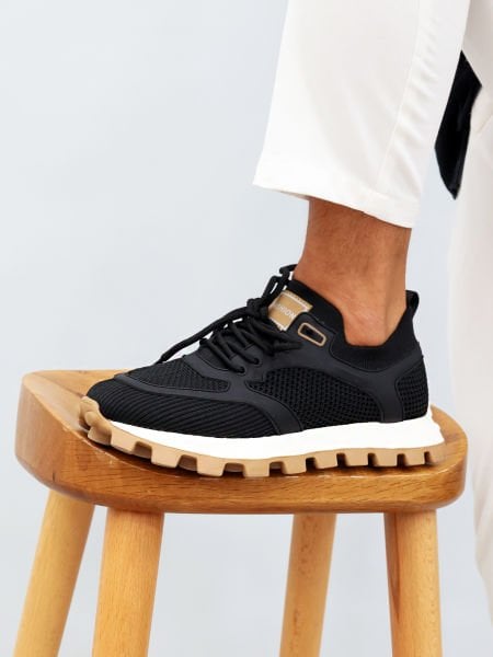 SCHWARZE BRISTOL STRICK-SNEAKERS FÜR HERREN