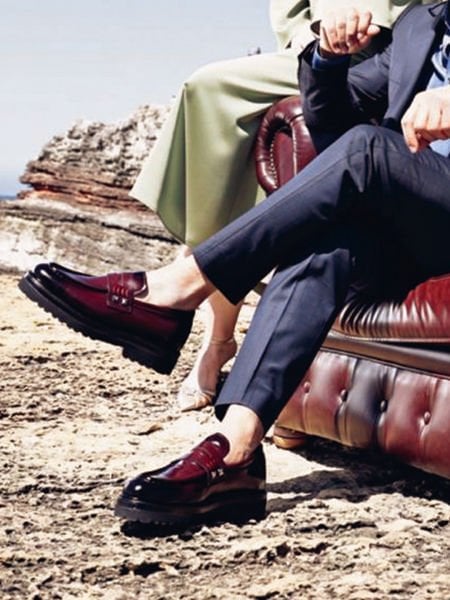 CLARED RED PALERMO GENUINE LEATHER STYLE SHOES CLARET RED OPEN - 43