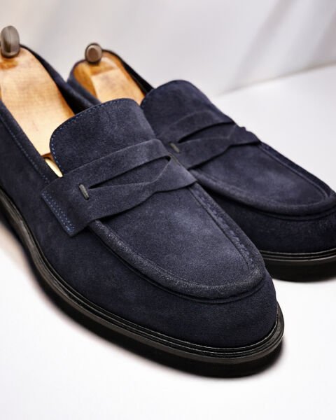 NAVY BLUE TYLOR SÜET DERİ ERKEK RAHAT AYAKKABI LACİVERT SÜET - 38