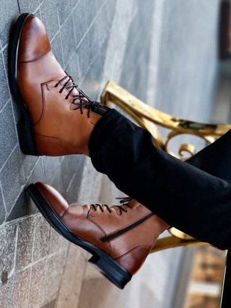 İBAY SNIPER Men's Tan Color Genuine Leather Boots