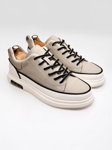 GREY GREAT HAKİKİ DERİ ERKEK GÜNLÜK AYAKKABI GRİ - 44