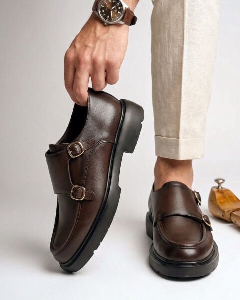 COFFEE KRASS HAKİKİ DERİ ERKEK GÜNLÜK AYAKKABI KAHVE ANTİK - 42