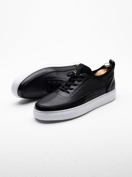 İBAY 2123 FERRO COMFORTABLE LIGHT MEN'S LEATHER DAILY SHOES BLACK - 39