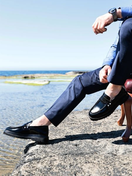 PATENT BLACK PALERMO HAKİKİ DERİ ERKEK TARZ KLASİK AYAKKABI SİYAH AÇMA - 42