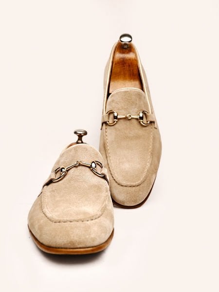 İBAY 2355 JUST Men's Beige Suede Leather Classic Shoes