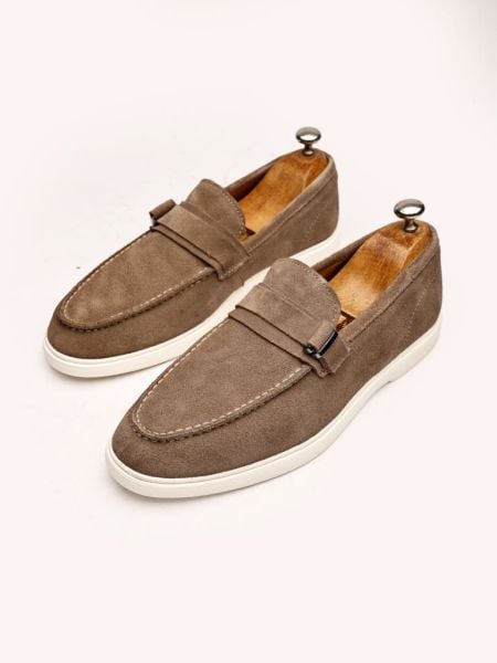MINK COLOR STYLE SUEDE LEATHER MEN'S COMFORTABLE SUMMER SHOES MINK - 40