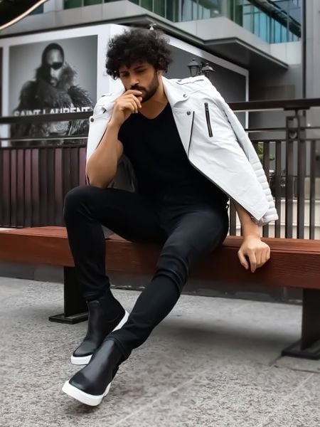 BLACK CONE  ERKEK HAKİKİ DERİ BOT SİYAH DERİ - 43