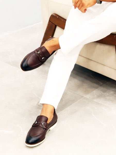 İBAY 036 DANIEL Men's Brown Genuine Leather Classic Shoes BROWN - 44