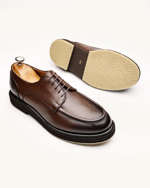 COFFEE DRIVE Hakiki Deri Erkek Günlük Ayakkabı – Kahve Antik KAHVE ANTİK - 38