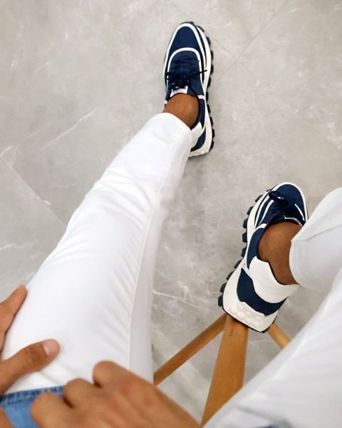 NAWY BLUE SAMBA KOMFORTABLE FREIZEITSCHUHE IM STIL MARINEBLAU - 42