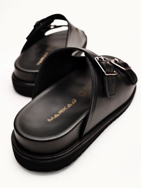 BLACK FREE HAKİKİ DERİ ERKEK TERLİK SİYAH - 46