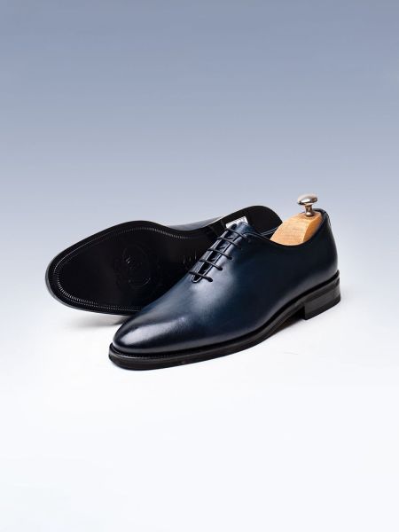 NAWY BLUE ALVIN KLASSISCHE SCHUHE AUS ECHTLEDER MARINEBLAU - 39