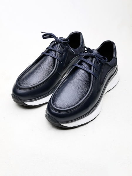 DARK BLUE ICON COMFORTABLE SOLE STYLE SHOES NAVY BLUE - 44