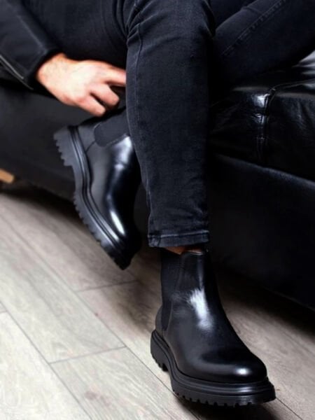 BLACK DAVIES  HAKİKİ DERİ BOT