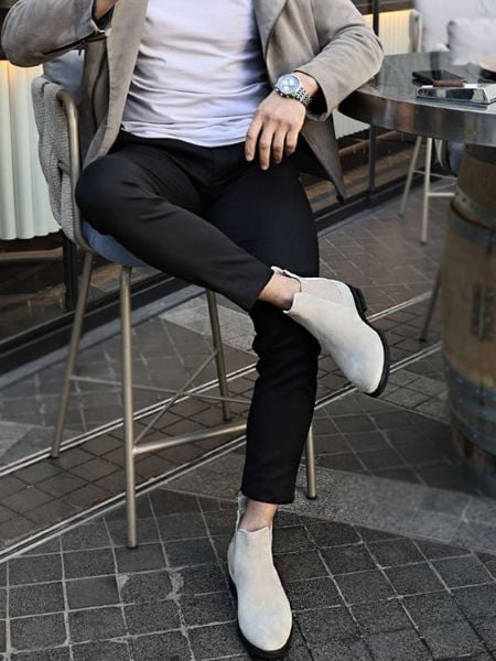 BEIGE SUEDE GUSTAVO HAKİKİ DERİ BOT BEJ - 38