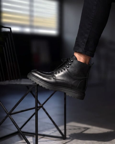 IBAY PRIVATE ECHTLEDER HERREN KOMFORTABLE STIEFEL SCHWARZ FLOTER - 45