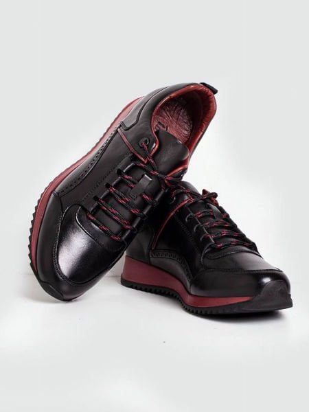 SCHWARZE TÄGLICHE SCHUHE AUS SYNERGY-LEDER