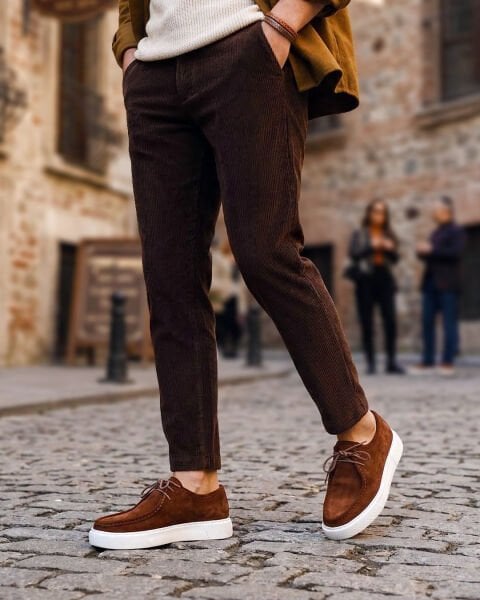 BRICK RED TOMMY KREMİT RENGİ ERKEK SÜET DERİ GÜNLÜK AYAKKABI KİREMİT RENGİ - 42