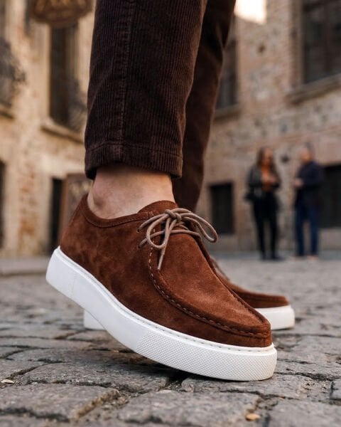 BRICK RED TOMMY KREMİT RENGİ ERKEK SÜET DERİ GÜNLÜK AYAKKABI KİREMİT RENGİ - 42