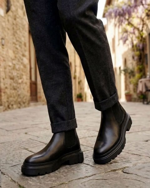 BLACK JAGGER HAKİKİ DERİ ERKEK BOT SİYAH - 38