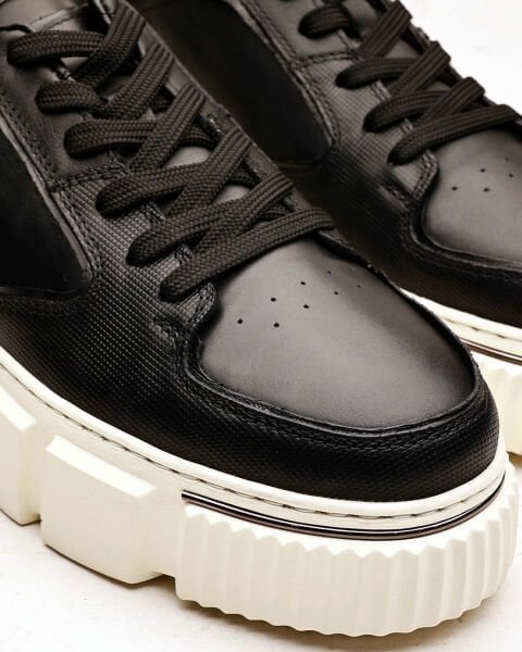 BLACK GRAVO HAKİKİ DERİ RAHAT TARZ ERKEK AYAKKABI  SİYAH - 45