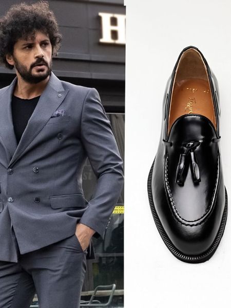 SCHWARZE LACK-MORRIS-MÄNNERLEDER-FREIZEITSCHUHE SCHWARZE ÖFFNUNG - 39