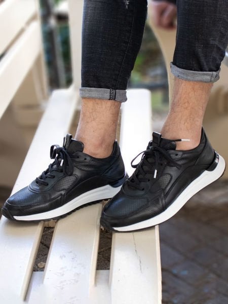 BLACK-X BRAVO ERKEK HAKİKİ GÜNLÜK DERİ AYAKKABI BLACK-X - 45