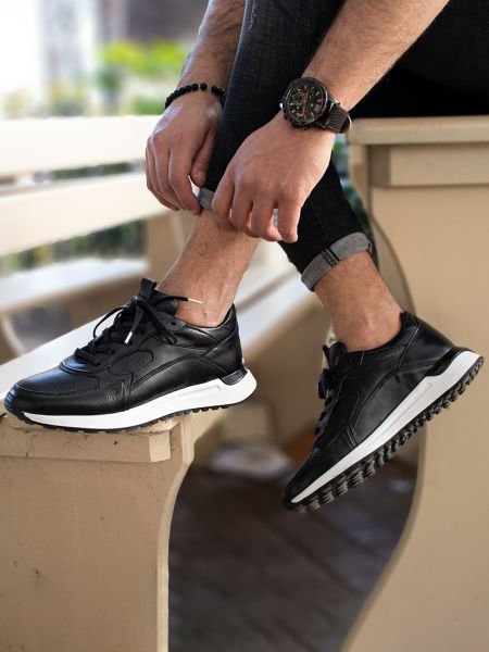 BLACK-X BRAVO HERRENSCHUHE AUS ECHTEM ALLTAGSLEDER