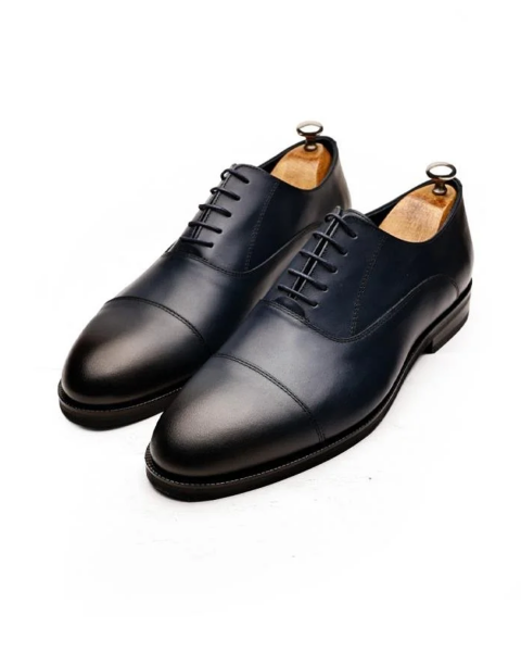 NAVY BLUE GAZZELLE HAKİKİ DERİ ERKEK KLASİK AYAKKABI LACİVERT - 46