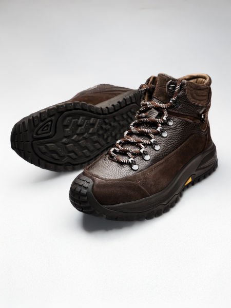 DARK COFFEE SCOOT HAKİKİ DERİ ERKEK SAĞLAM KISA BOT KOYU KAHVERENGİ - 42