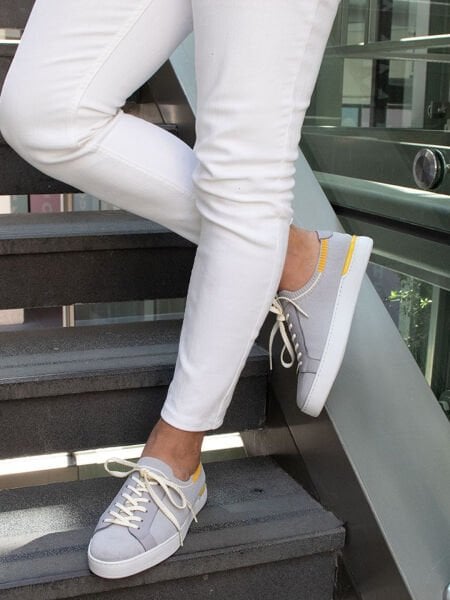 GRAU GELB SOVA Schnür-Freizeitschuhe GRAU GELB - 40