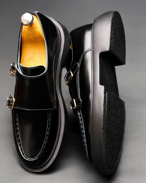 PATENT BLACK 575 KRASS HAKİKİ DERİ KLASİK AYAKKABI SİYAH AÇMA W - 46