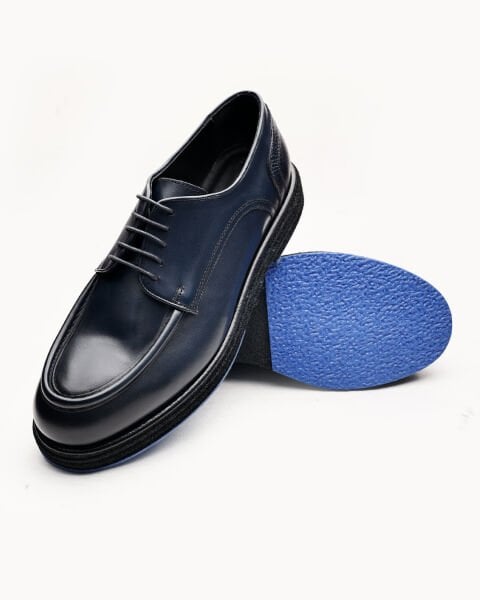 NAVY BLUE DRIVE Hakiki Deri Erkek Günlük Ayakkabı Lacivert LACİVERT - 46