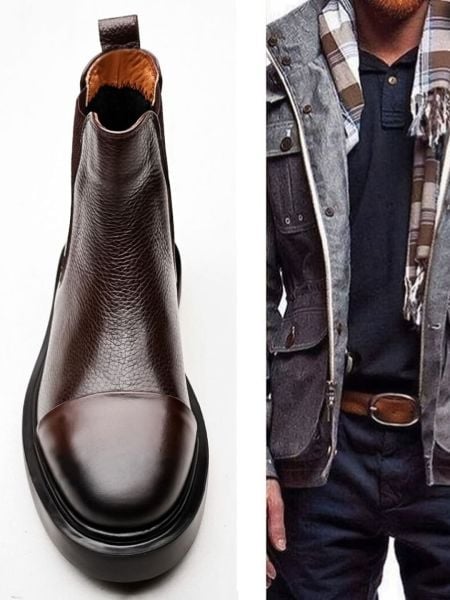 İBAY MAJOR BROWN MEN'S LEATHER STYLE BOOTS BROWN FLOTER - 45