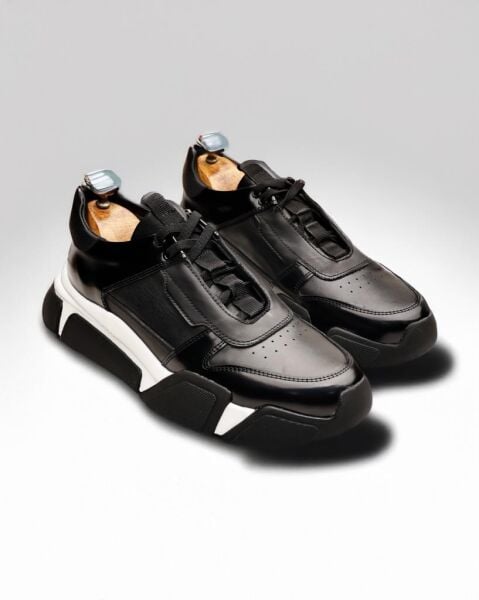 BLACK MEGA STAR WW HAKİKİ DERİ SAĞLAM RAHAT ERKEK AYAKKABI SİYAH - 45