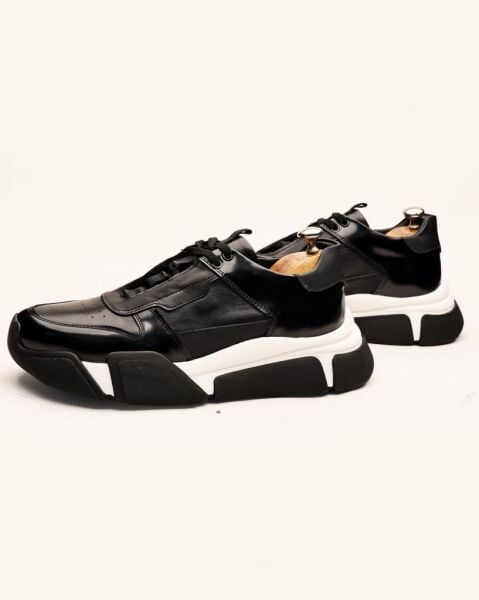 BLACK MEGA STAR WW HAKİKİ DERİ SAĞLAM RAHAT ERKEK AYAKKABI SİYAH - 45