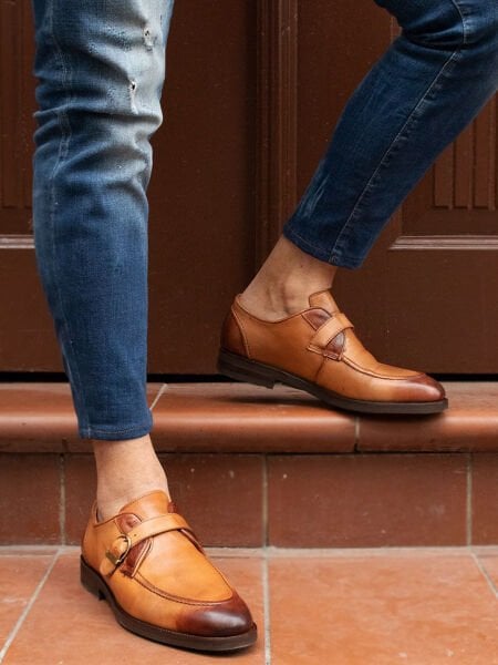 İBAY 061 BRYANT TABA MEN'S LEATHER CLASSIC SHOES TABA - 40