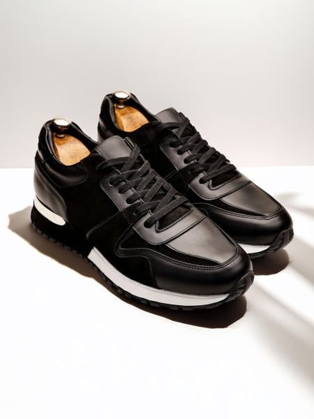 BLACK NAPA GUARDIAN HAKİKİ DERİ ERKEK TARZ SAĞLAM GÜNLÜK AYAKKABI SİYAH NAPPA - 45