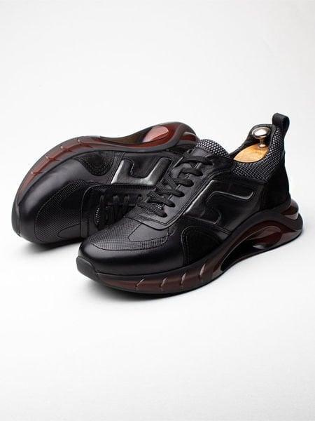 SCHWARZE ALEX BEQUEME LEDER-TAGESSCHUHE FÜR HERREN