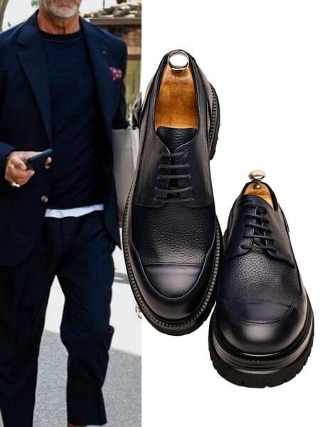 NAVY BLUE PASQUA HAKİKİ DERİ GÜNLÜK AYAKKABI LACİVERT FLOOTER - 39