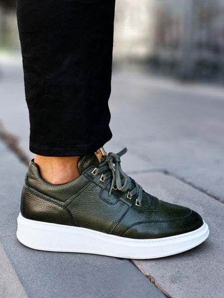 GREEN ENFORCE RAHAT ERKEK DERİ GÜNLÜK AYAKKABIı HAKİ YEŞİLİ - 39