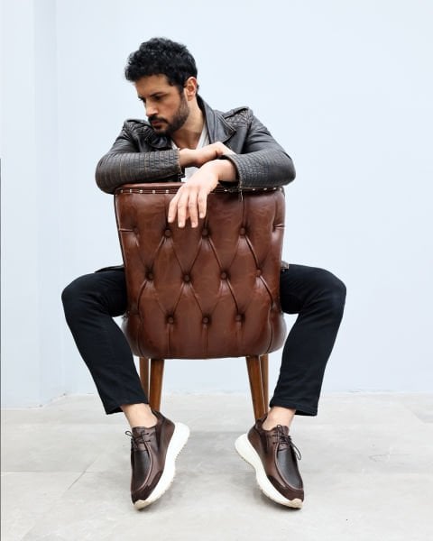 COFFEE ROMA GENUINE LEATHER CASUAL SHOES BROWN FLOTER - 39