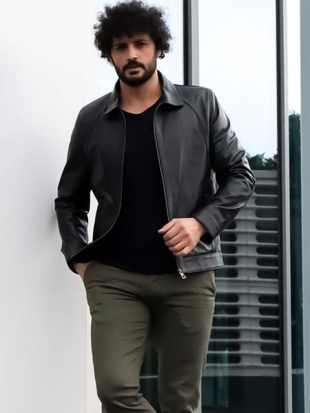 JOHN DAWID CLASS HAKİKİ ERKEK SİYAH DERİ MONT SİYAH - 5XL