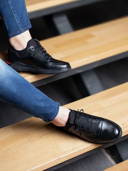 SCHWARZ ROT TRUTH BEQUEME TÄGLICHE HERRENSCHUHE